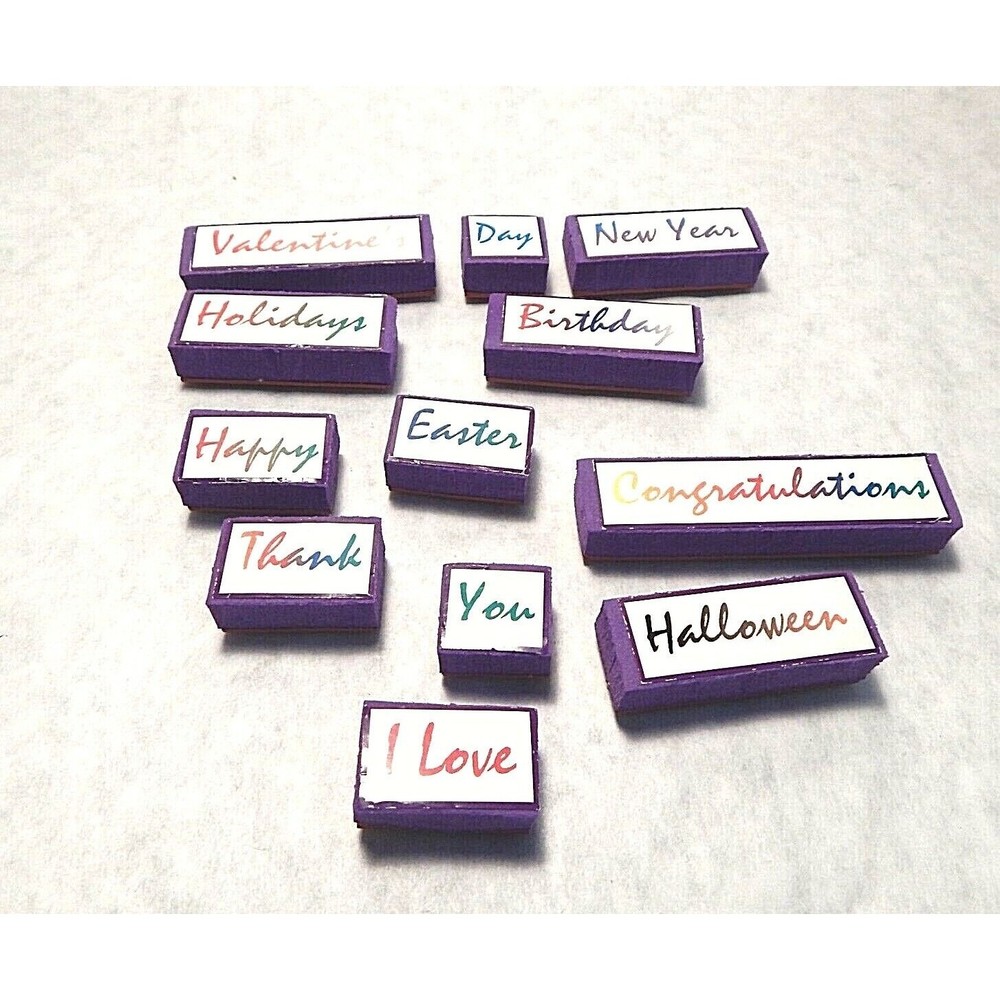 Rubber Stamps Celebratory Greetings Lot of 12
